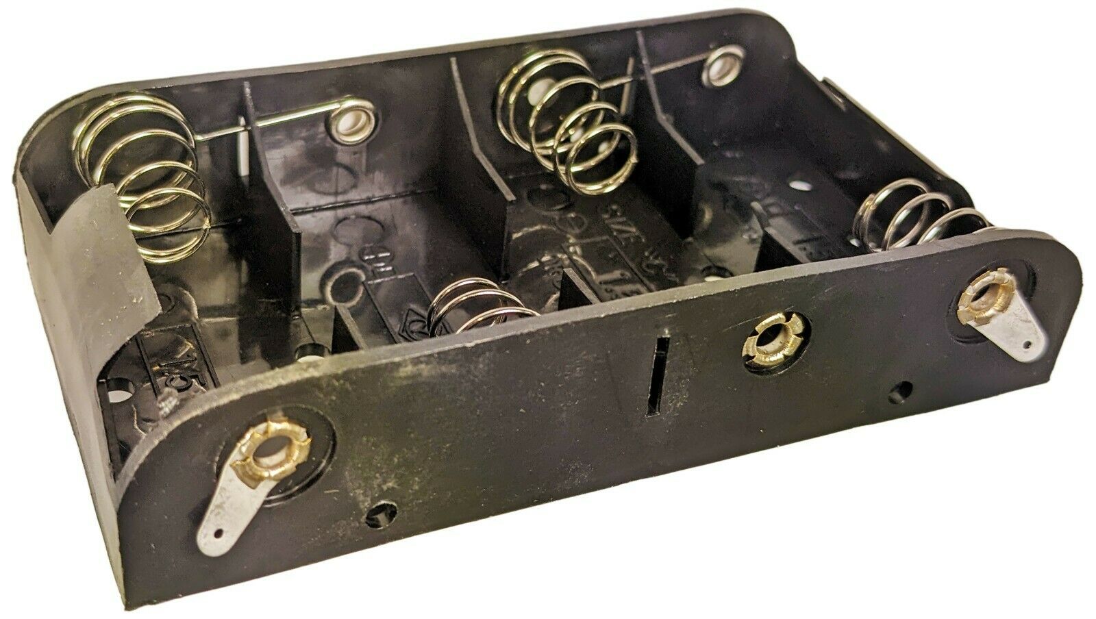 4 ‘C’ Cell Battery Holder with Solder Lug Terminals on the Side, Plastic Case Online now