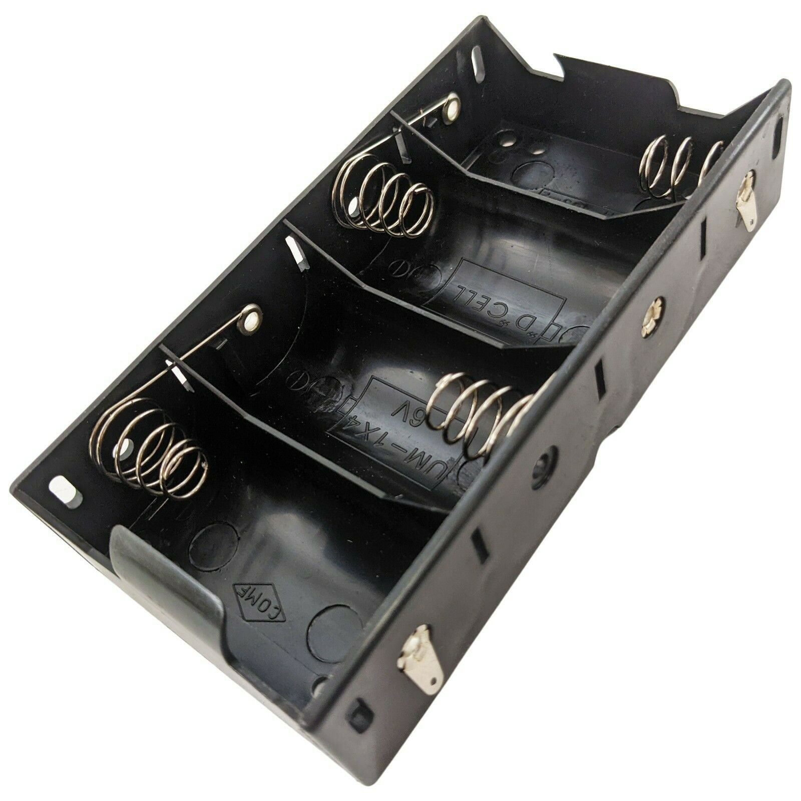 4 “D” Battery Holder with Solder Lug Terminals, Plastic Case (5.61″ x 2.87″ x 1.23″) Supply
