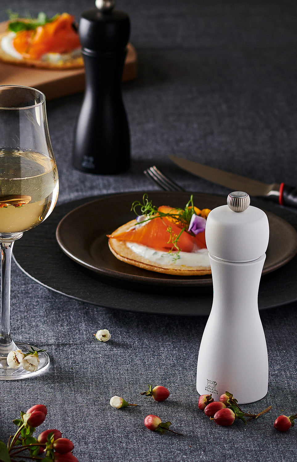 Peugeot Tahiti Duo 6 Inch Salt & Pepper Mill Set, Black and White Sale
