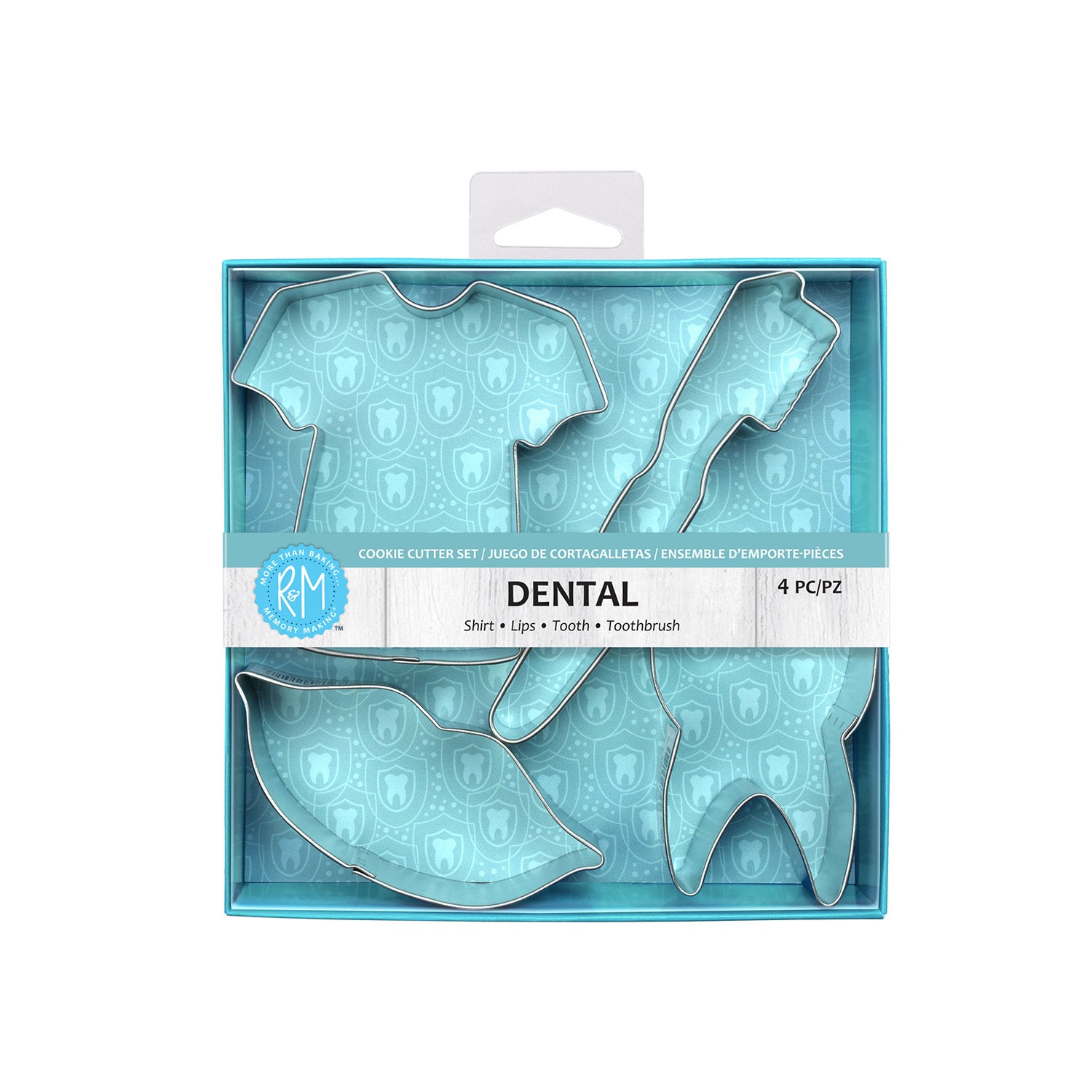 R&M International 4 Piece Dental Shapes Cookie Cutter Set Online Hot Sale