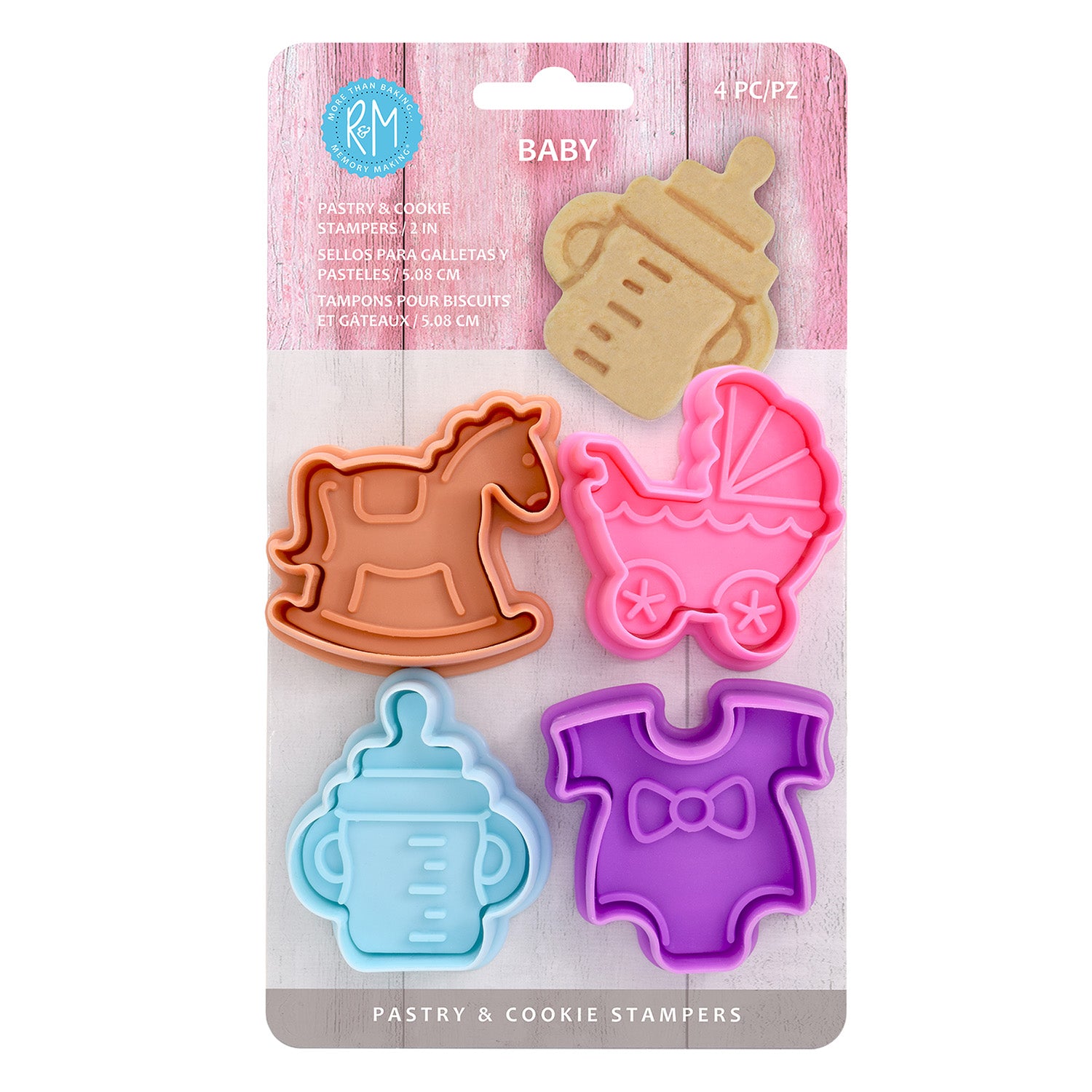 R&M International 4 Piece Baby Cookie Stamper Set, 2-Inch Sale