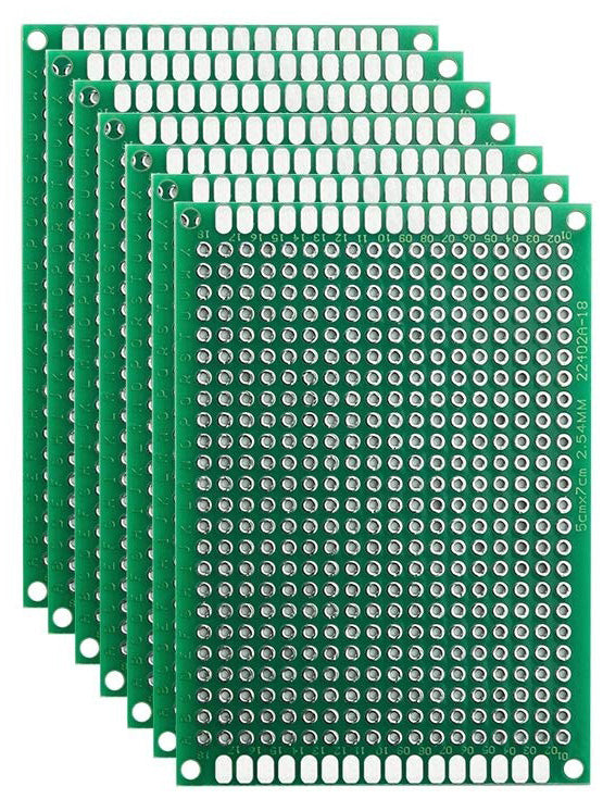 7 Pack Double Sided PCB Prototype Board, 5 x 7 cm with 432 holes Discount