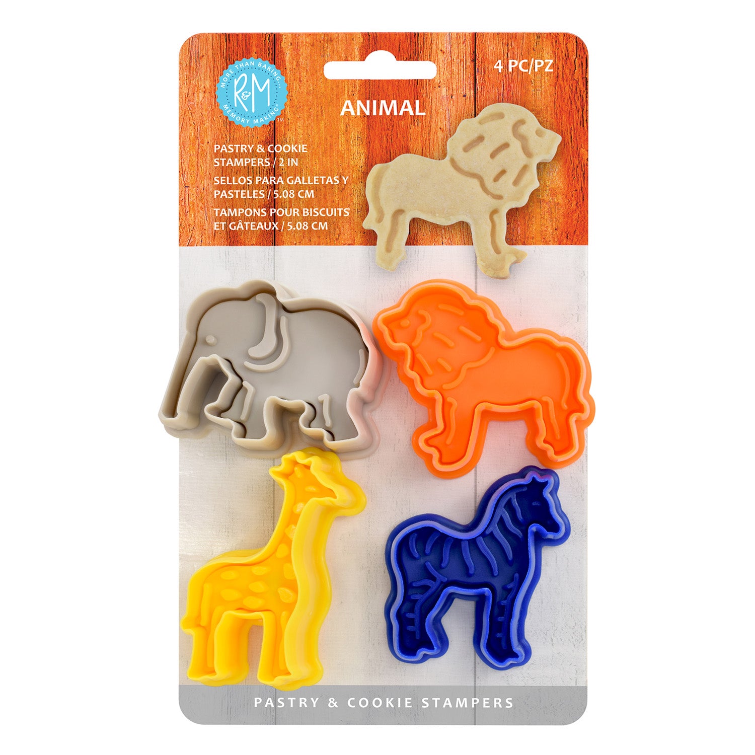R&M International 4 Piece Animal Cookie Stamper Set, 2-Inch Hot on Sale