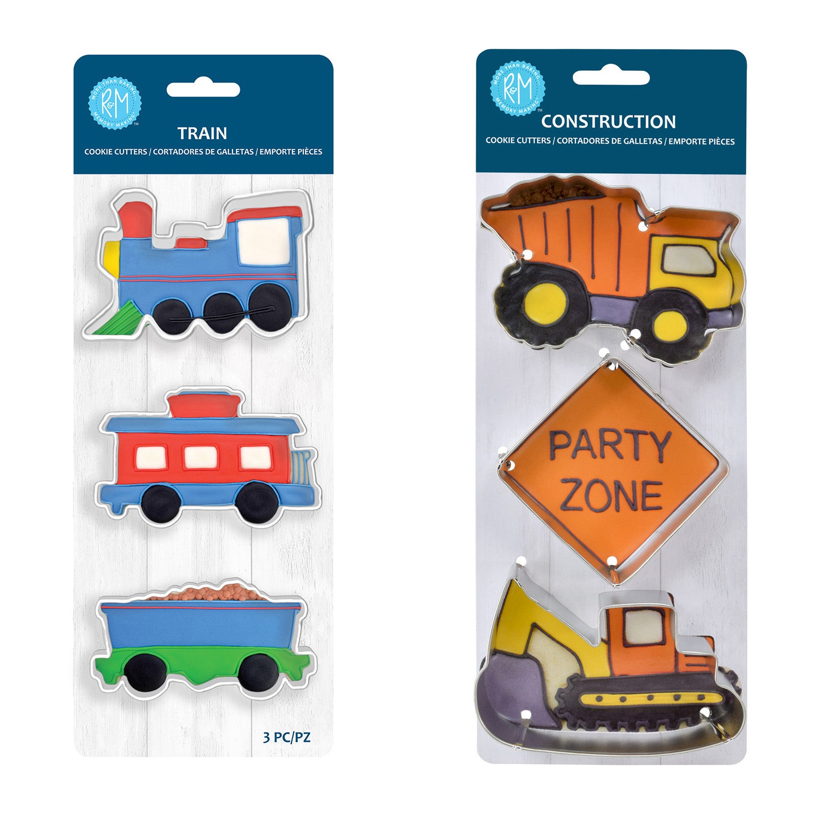 R&M International Construction and Train 6 Piece Cookie Cutter Set Sale