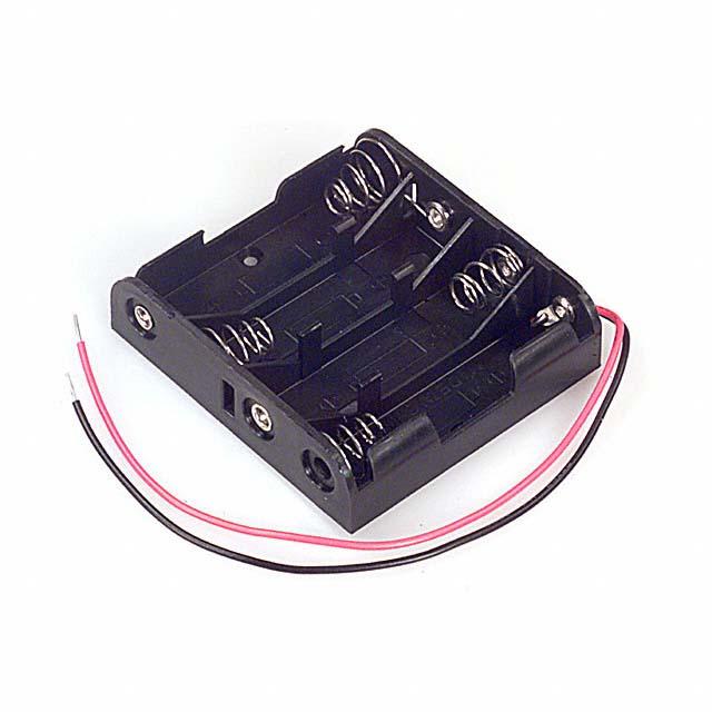 AA Plastic 4 Battery Holder with wire leads on Sale