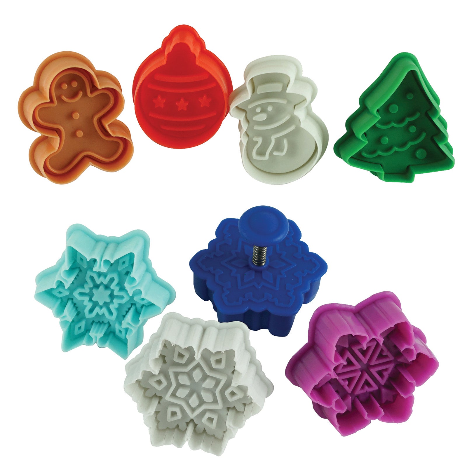 R&M International Assorted Winter Cookie Stamper, Set of 10 Online
