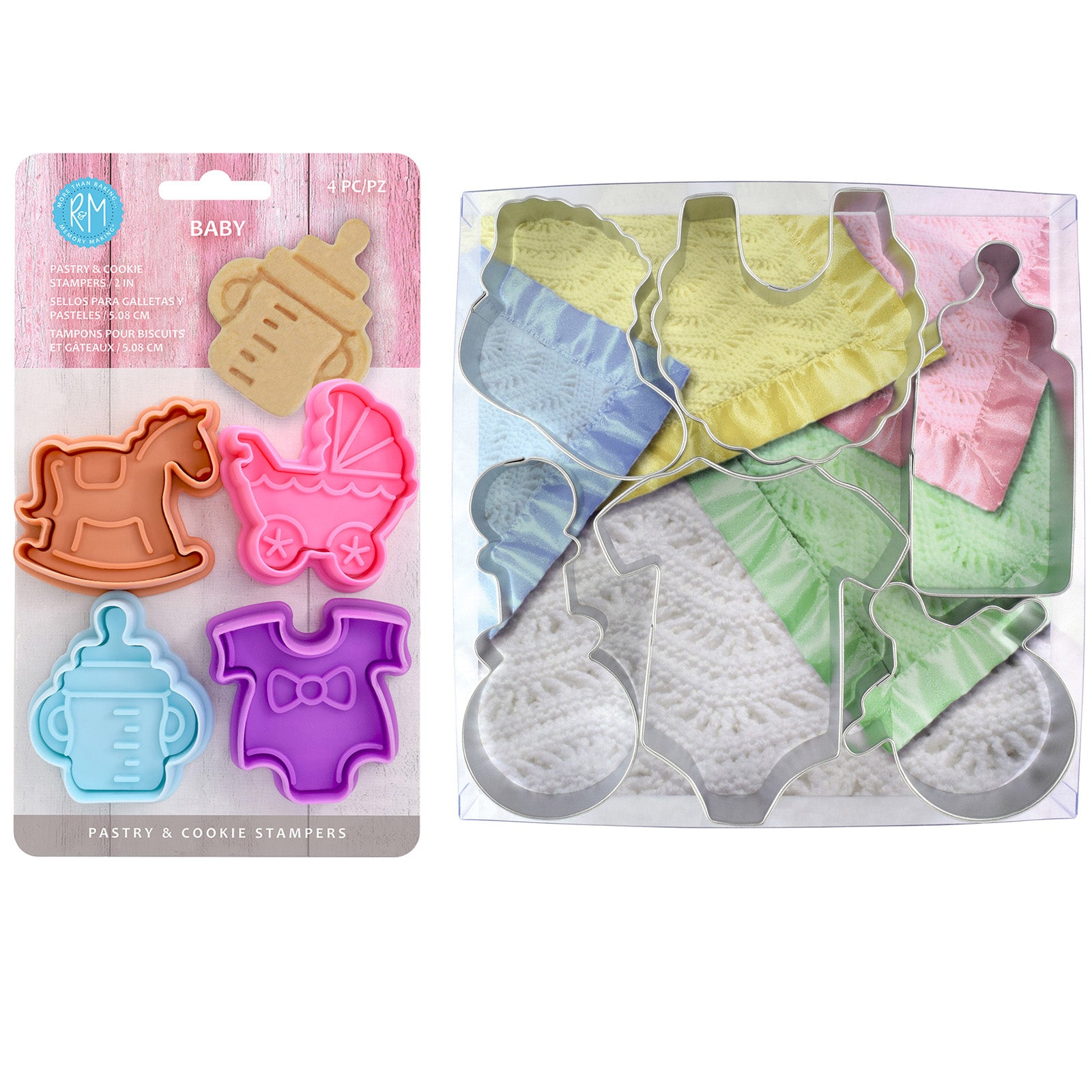 R&M International Baby Cookie Cutter and Stamper Set, 10 Piece Set Online Hot Sale