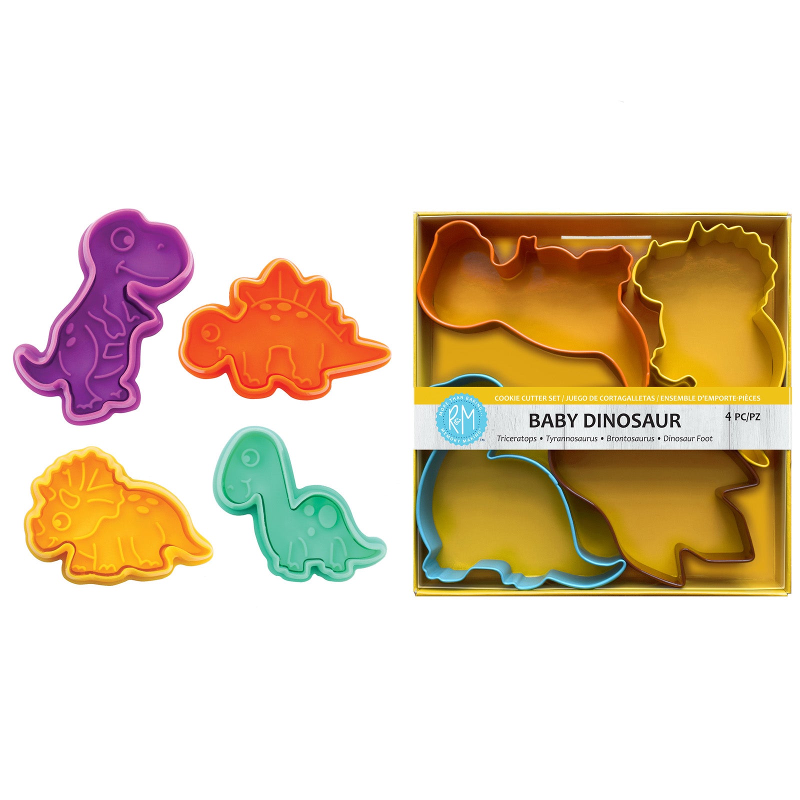 R&M International Dinosaur Cookie Cutter & Stamper Set Discount