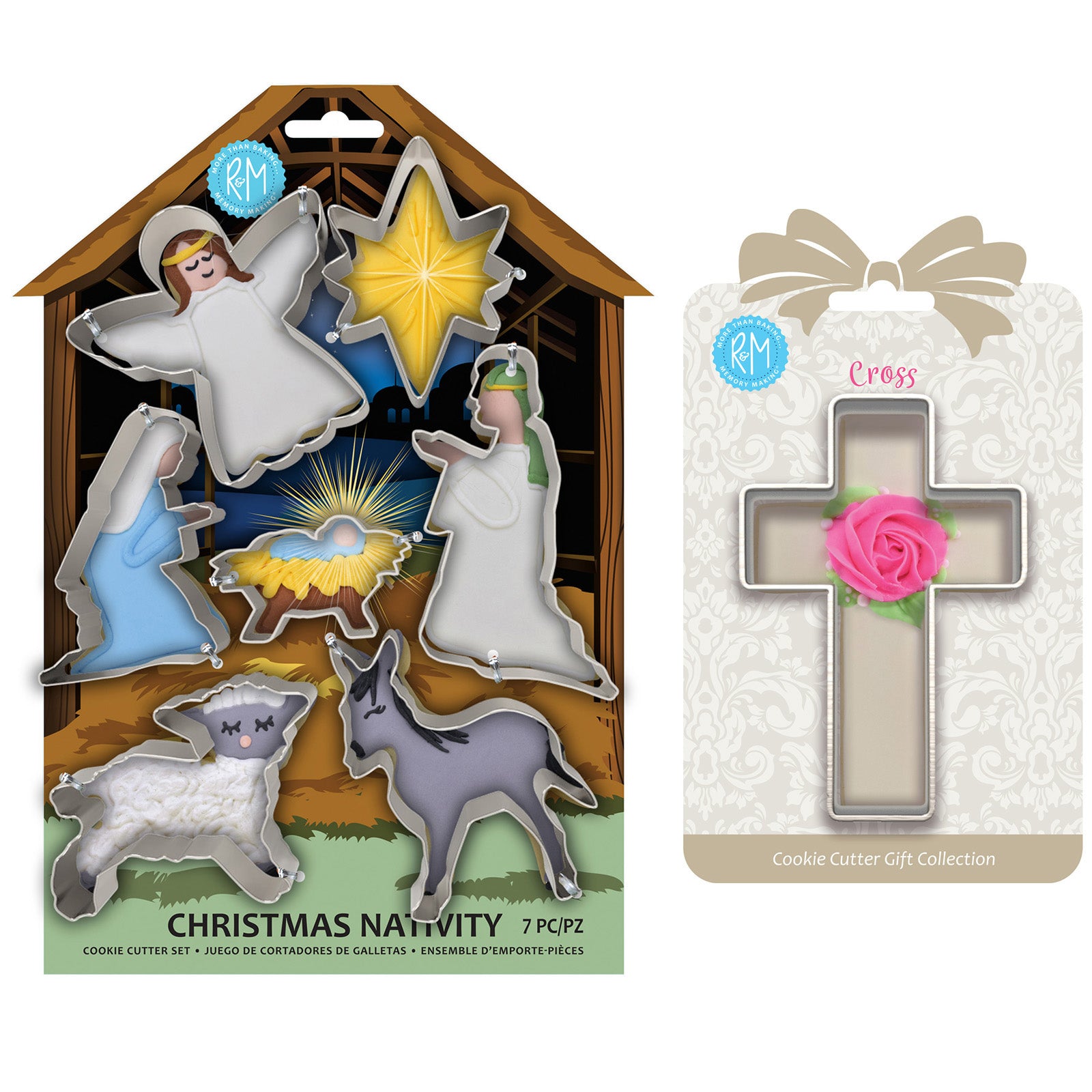 R&M International Cross and Nativity Scene Cookie Cutter Set, 8 Piece Online Hot Sale