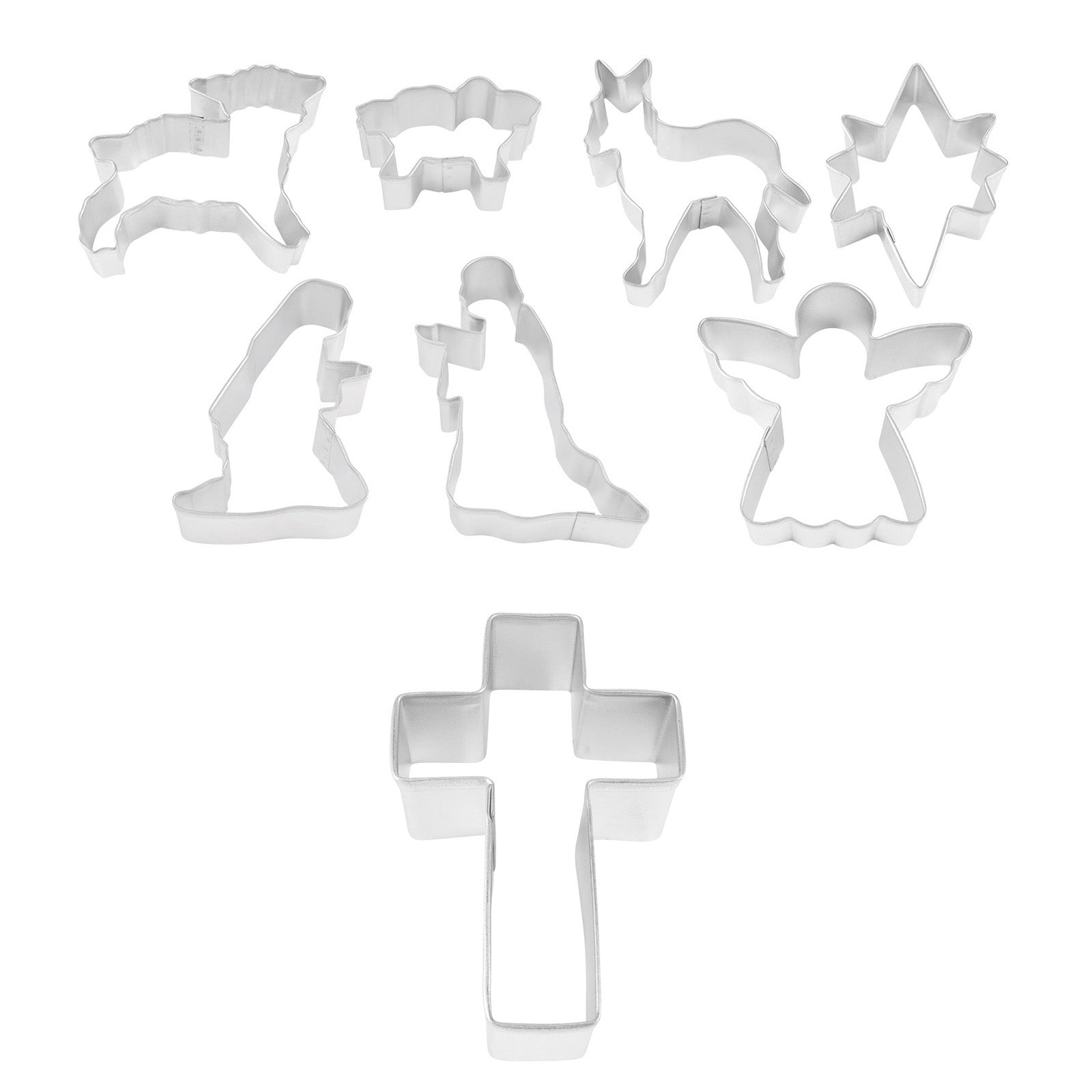 R&M International Cross and Nativity Scene Cookie Cutter Set, 8 Piece Online Hot Sale