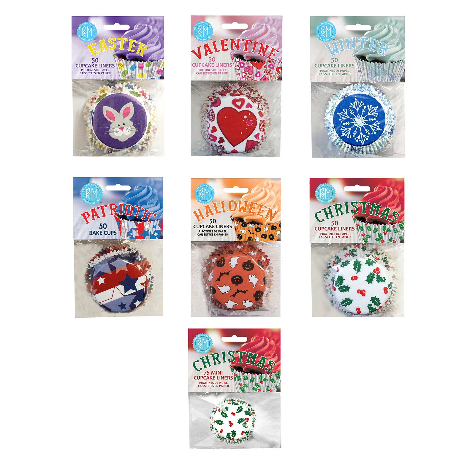 R&M International Disposable Baking Cup Assorted Holiday Set Discount