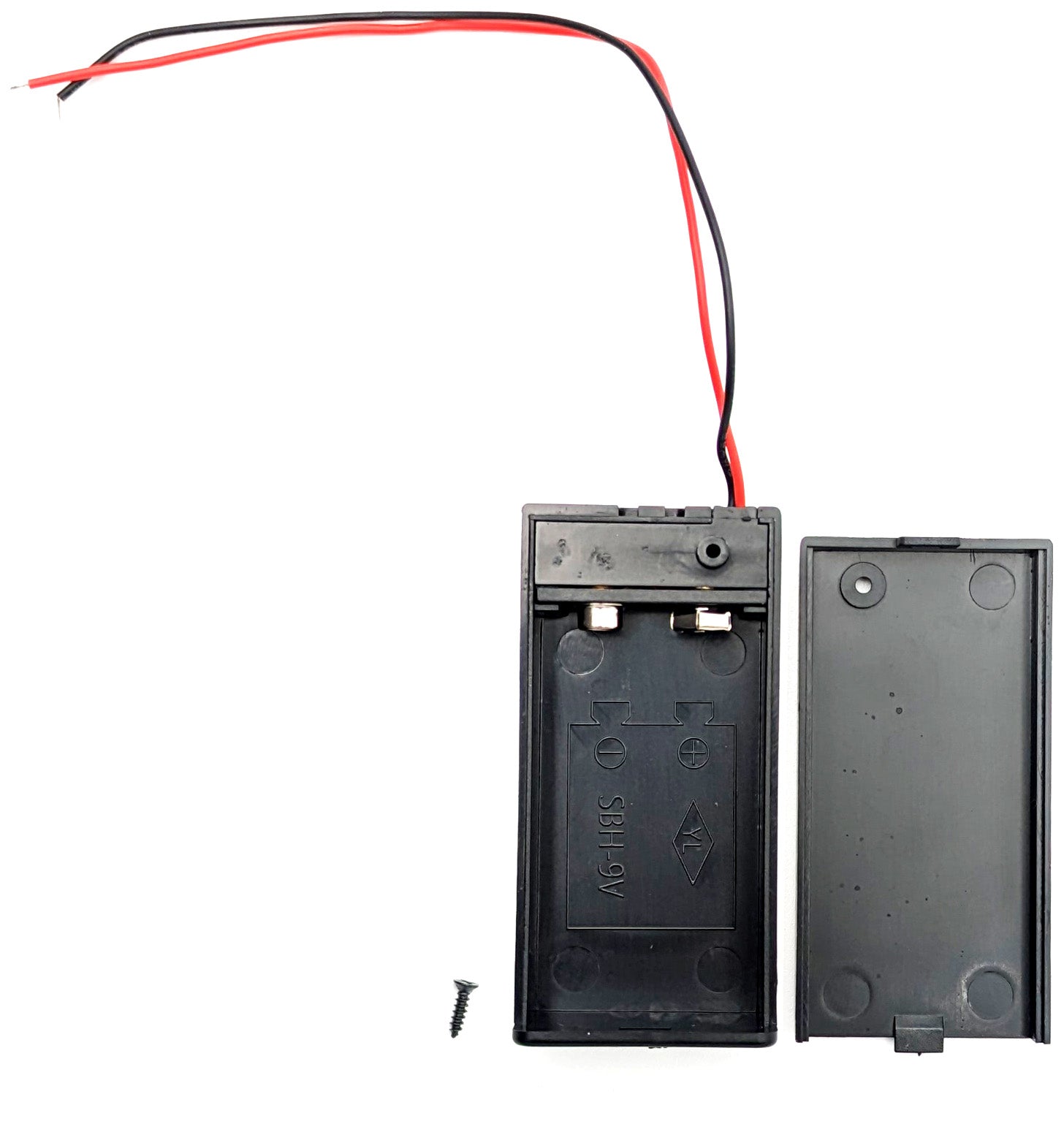 9V Battery Holder with Cover, ON/OFF Switch, Red & Black Wire Leads on Sale