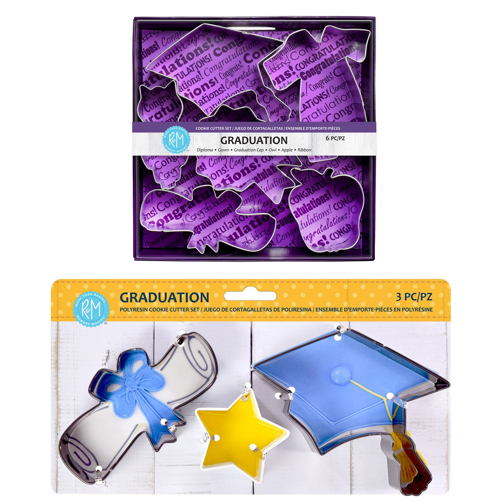 R&M International 9 Piece Graduation Cookie Cutter Bundle Online Hot Sale