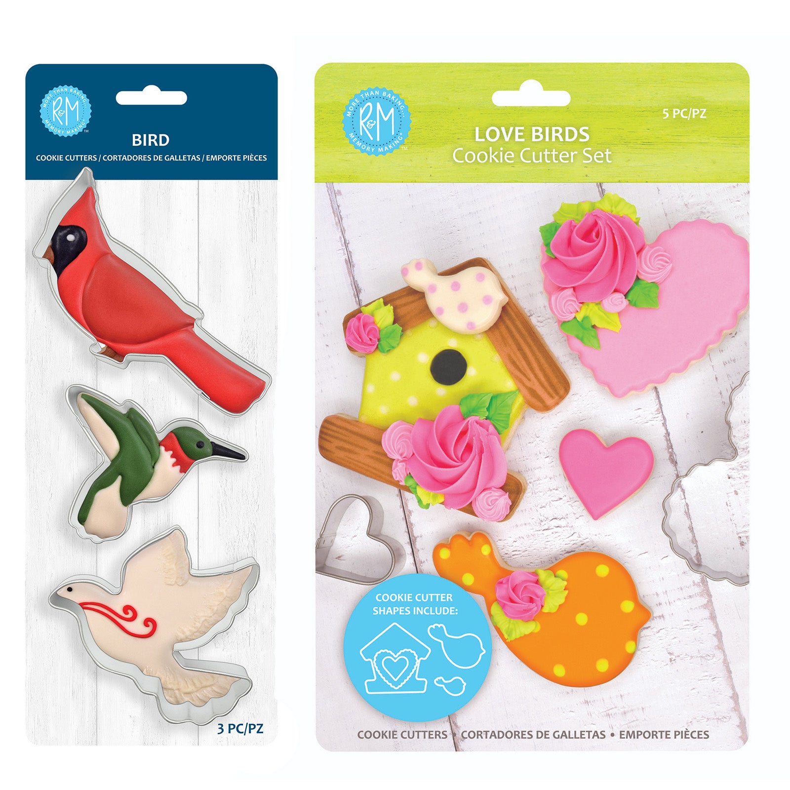 R&M International Birds Cookie Cutter Set, 8 Piece Supply
