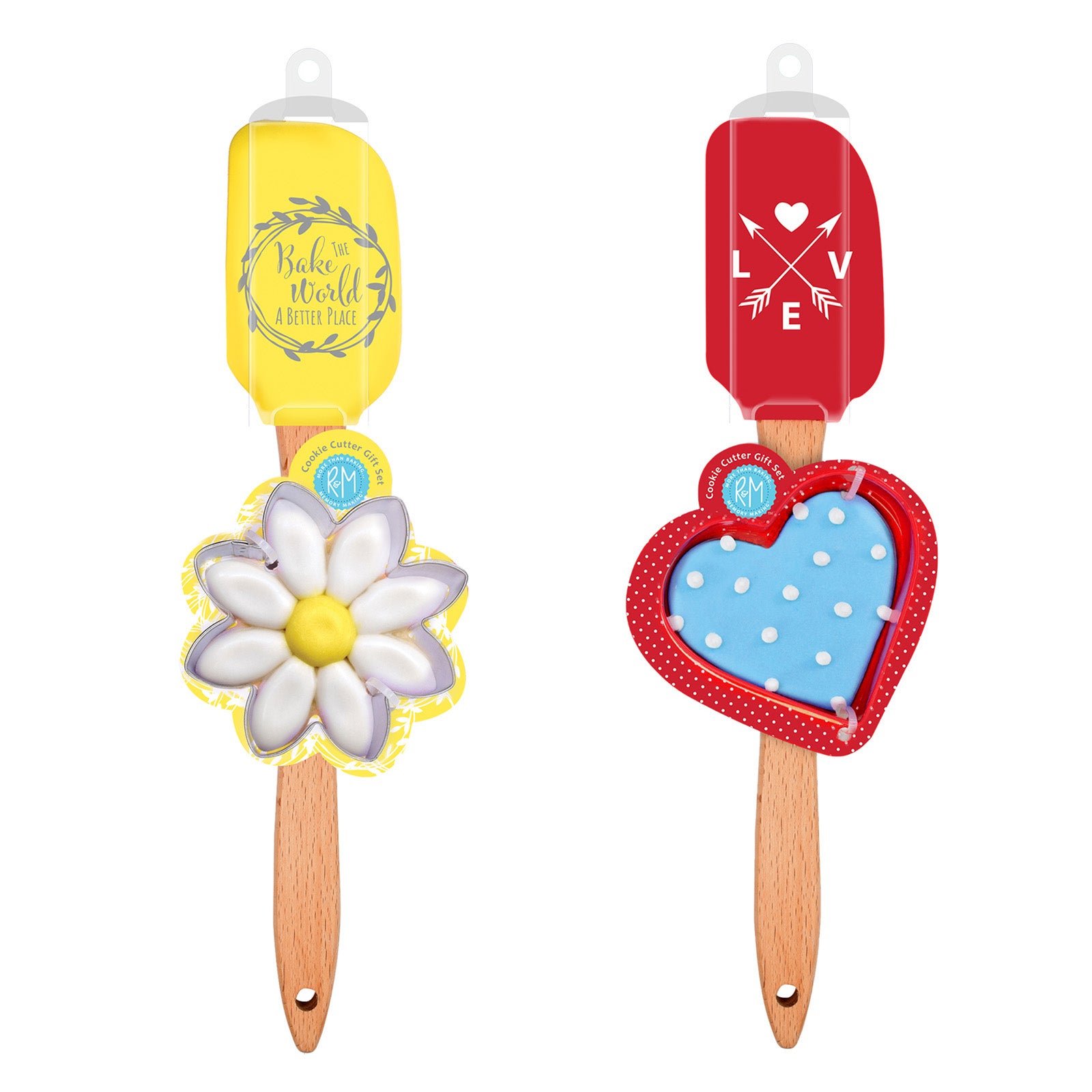 R&M International Daisy and Heart Spatula & Cookie Cutter Set on Sale