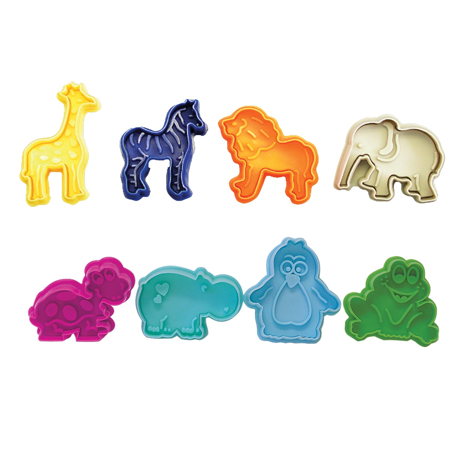 R&M International 8 Piece Party Animals Cookie Stamper Set, 2-Inch Online now