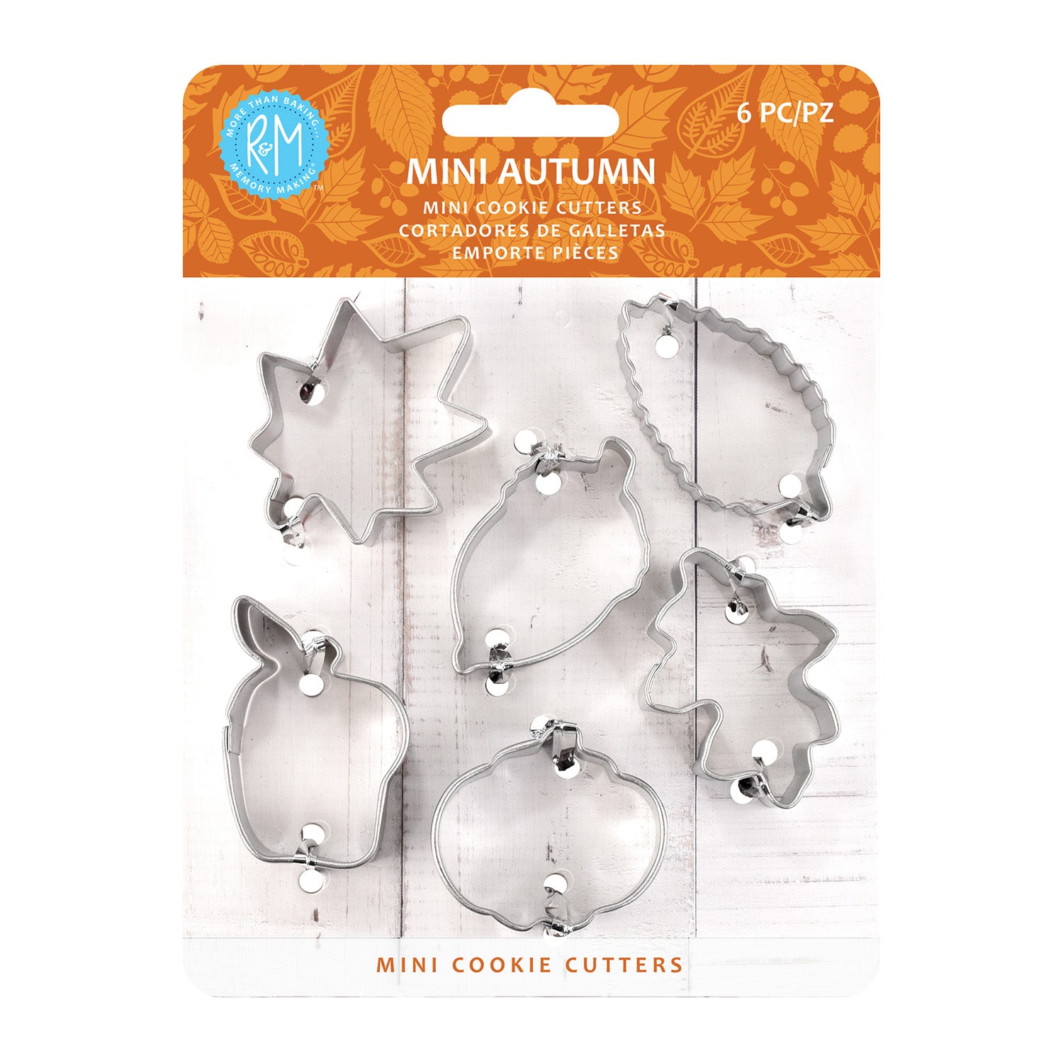 R&M International 6 Piece Mini Leaf Cookie Cutter Set Online now