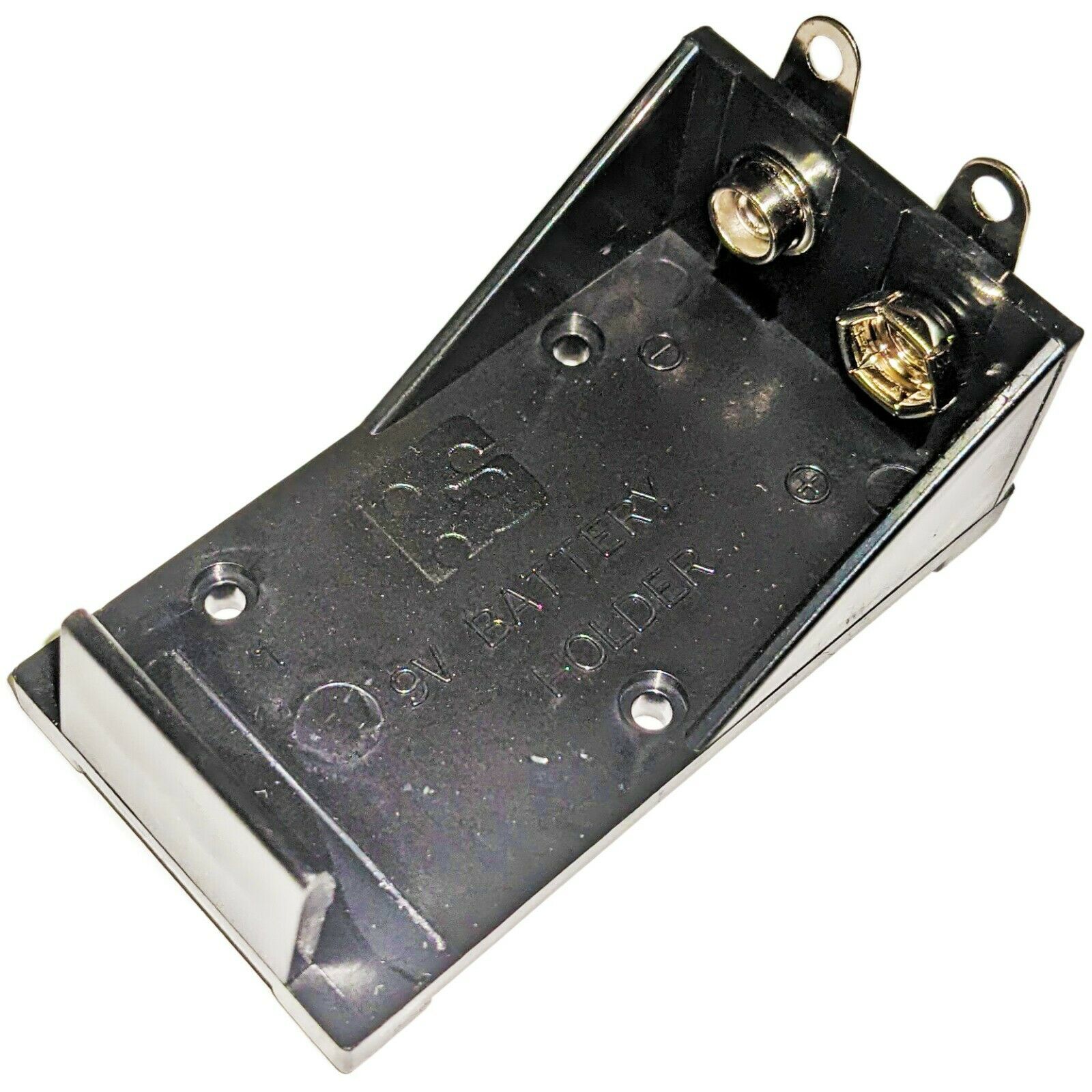 9V Battery Holder, Solder Lug Terminals, Plastic Case (2.11″ x 1.17″ x 0.81″) Supply