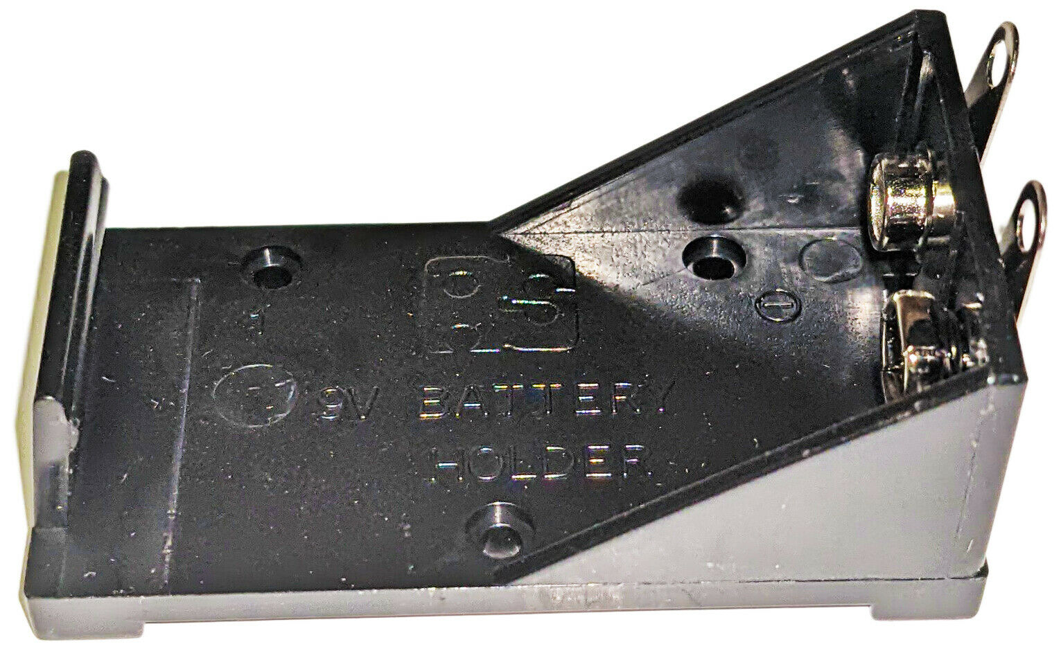 9V Battery Holder, Solder Lug Terminals, Plastic Case (2.11″ x 1.17″ x 0.81″) Supply
