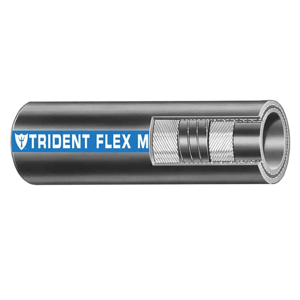 Trident Marine 1-1/2″ x 50 Coil Flex Marine Wet Exhaust  Water Hose – Black [250-1126] Supply