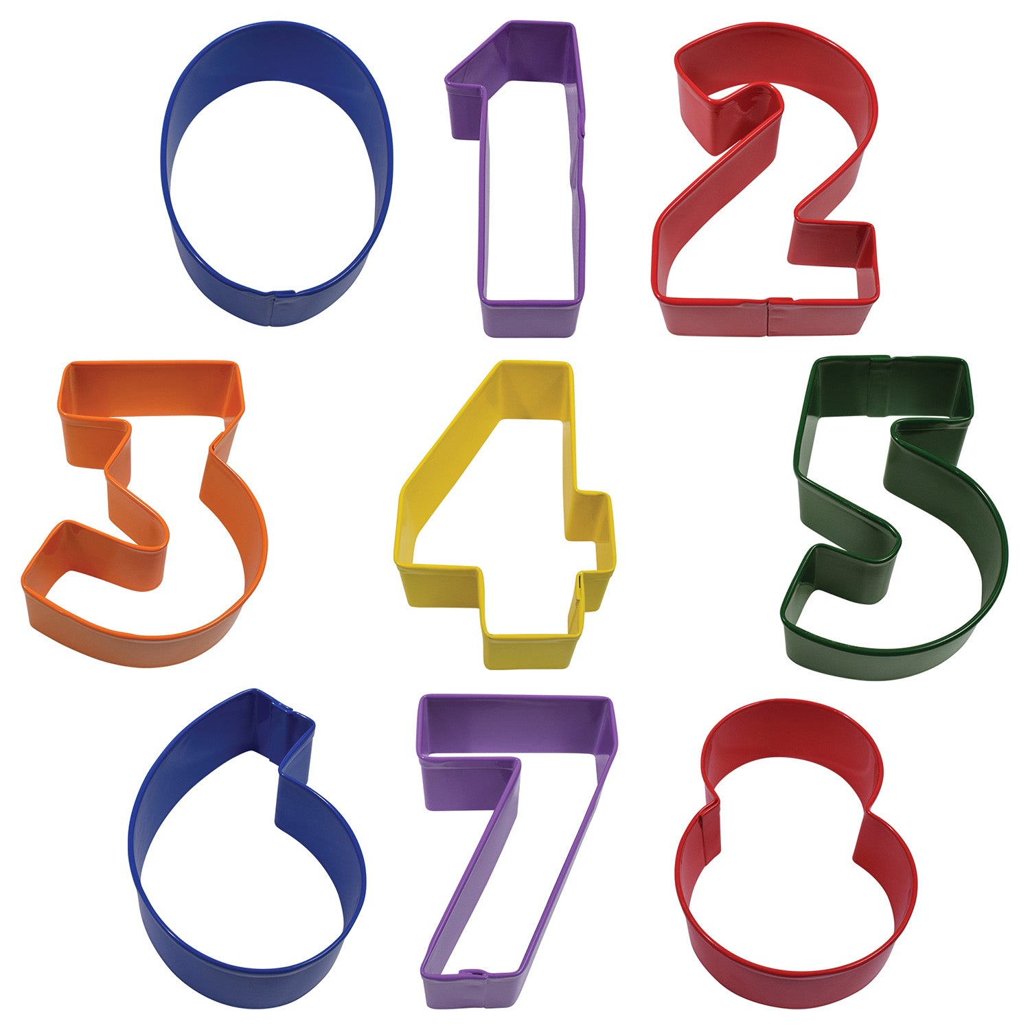 R&M International Color Numbers 9 Piece Cookie Cutter Set Online Hot Sale
