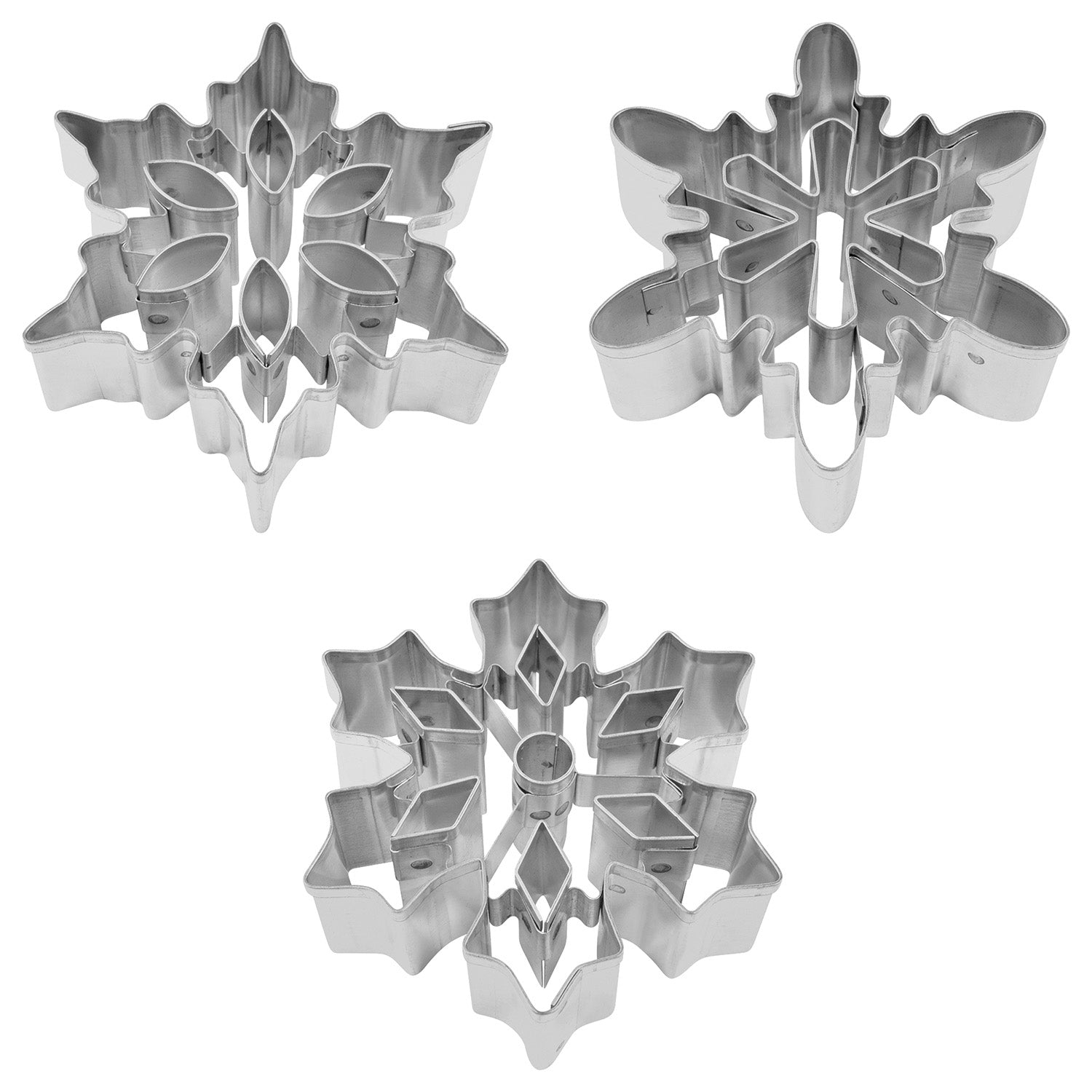 R&M International Snowflake 3 Piece Cookie Cutter Set Online