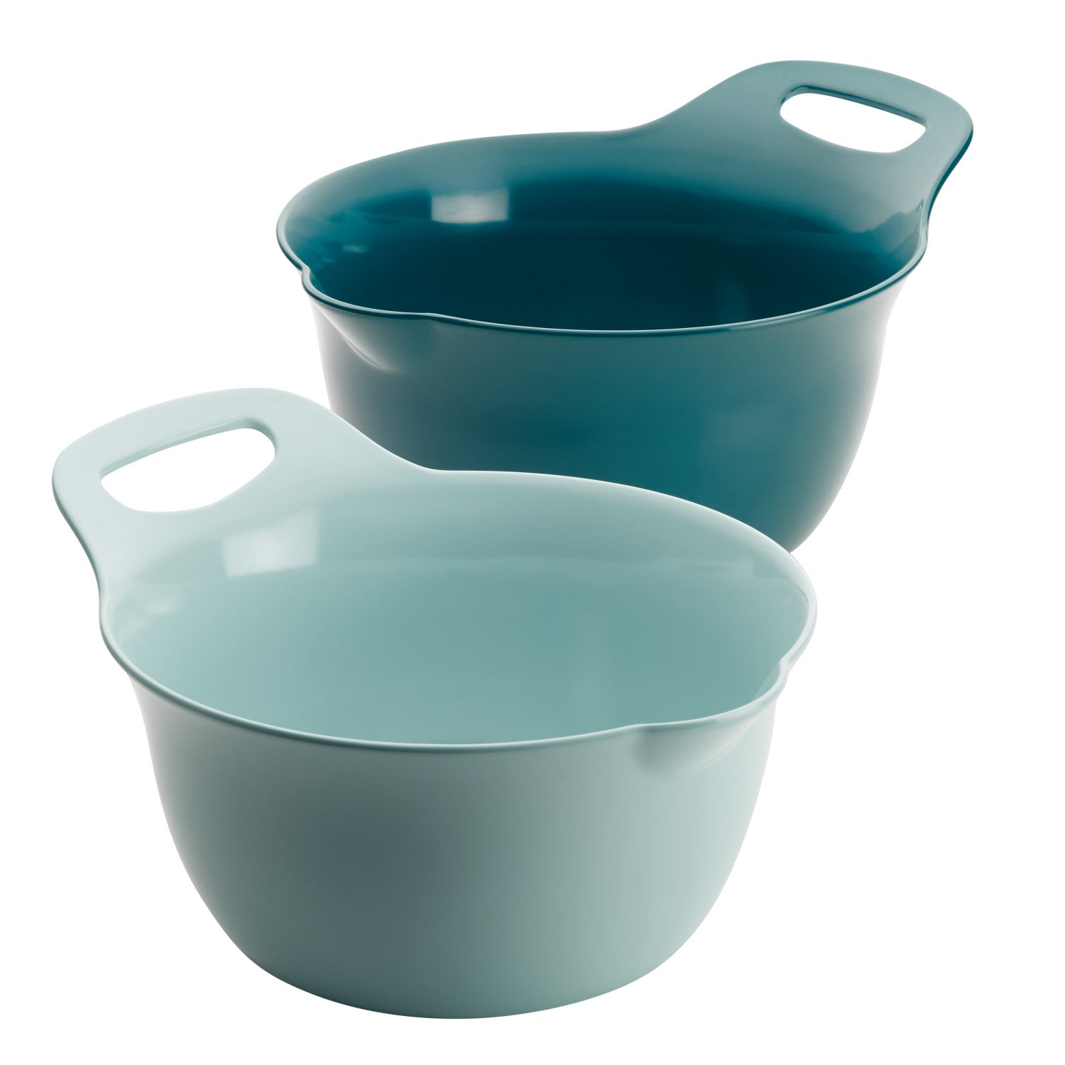 Rachael Ray Tools and Gadgets Nesting Mixing Bowl Set, 2-Piece, Light Blue and Teal Hot on Sale