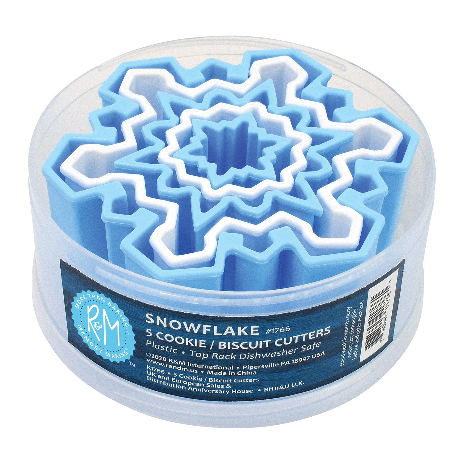 R&M International Snowflake Cookie and Biscuit Cutters, Assorted Sizes, 5-Piece Set Online Hot Sale