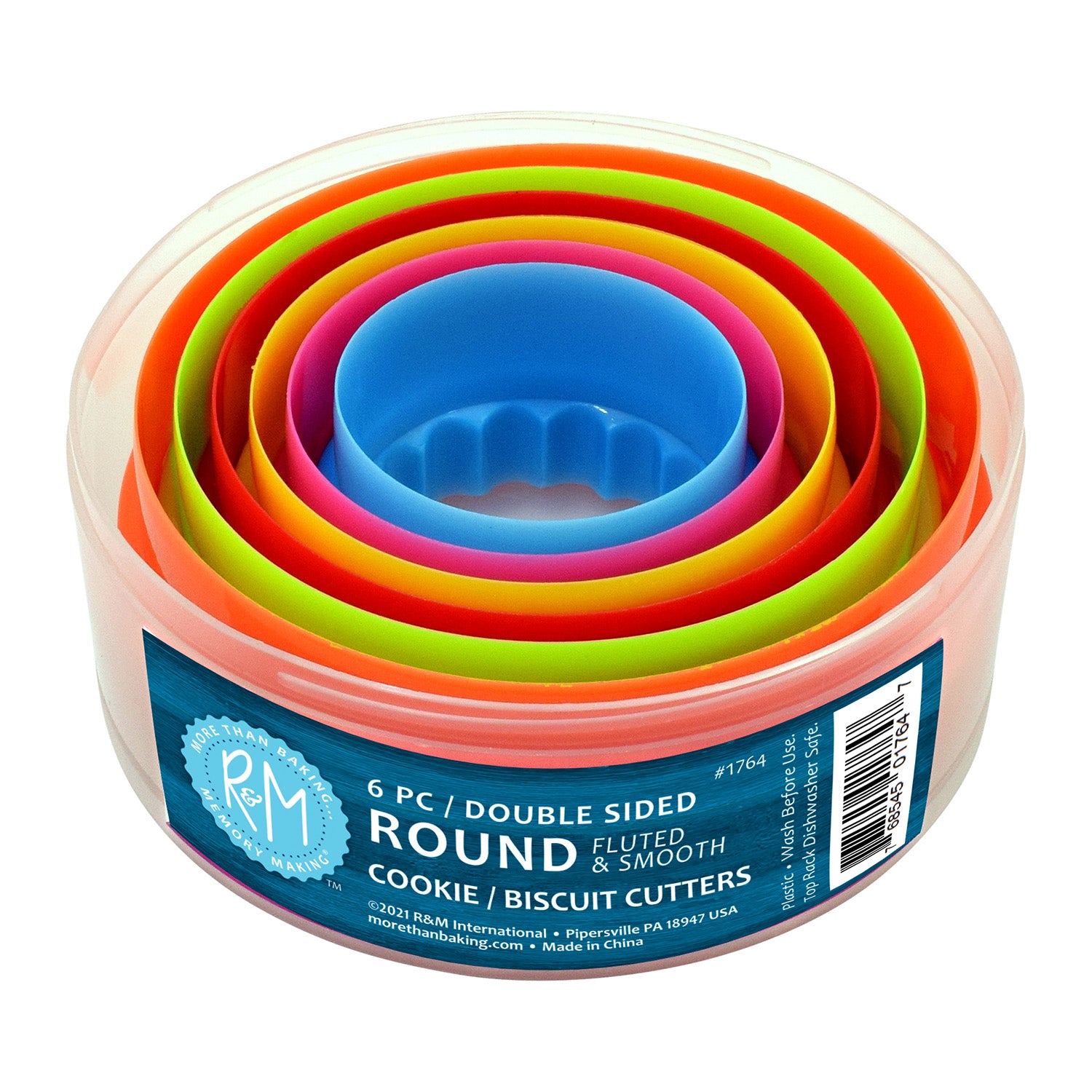 R&M International Round Cookie and Biscuit Cutters, Assorted Sizes, 6-Piece Set Online Sale