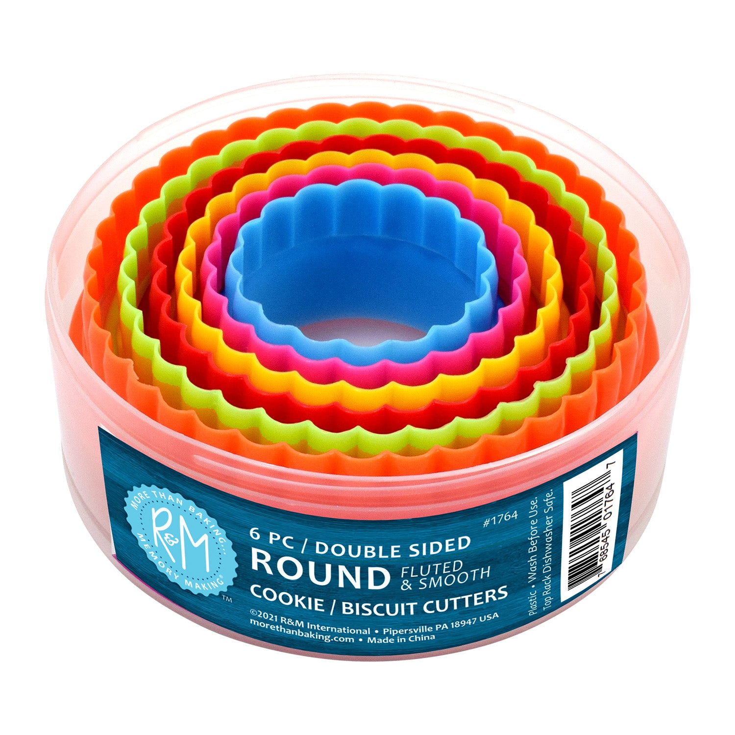 R&M International Round Cookie and Biscuit Cutters, Assorted Sizes, 6-Piece Set Online Sale