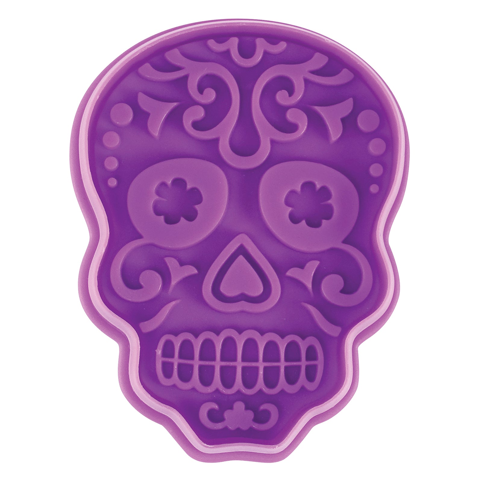 R&M International Skull Cookie Cutter and Stamp, 2 Piece Set Online now