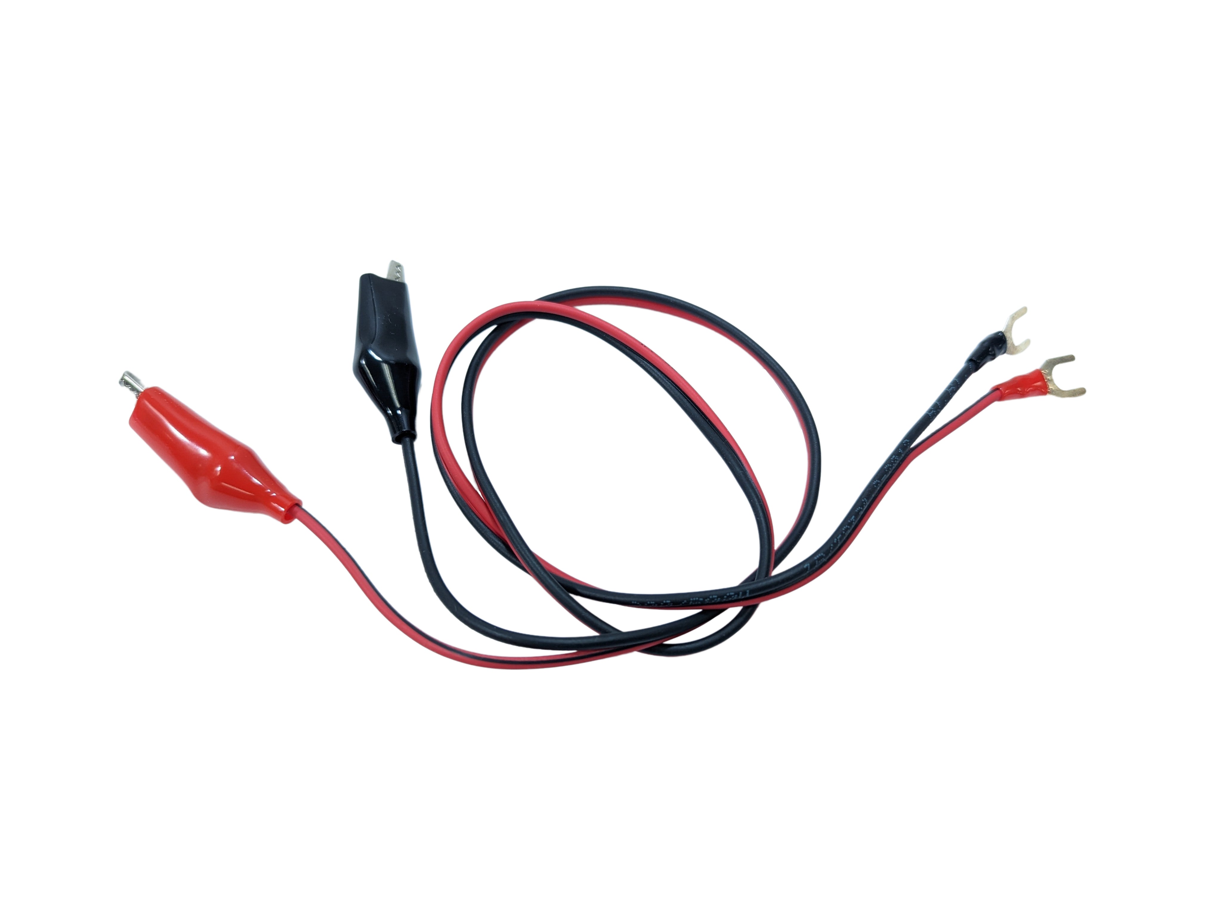 Alligator to 0.25″ Spade Lugs, 16-18 AWG Test Lead Set, 26″ Wire Length Hot on Sale
