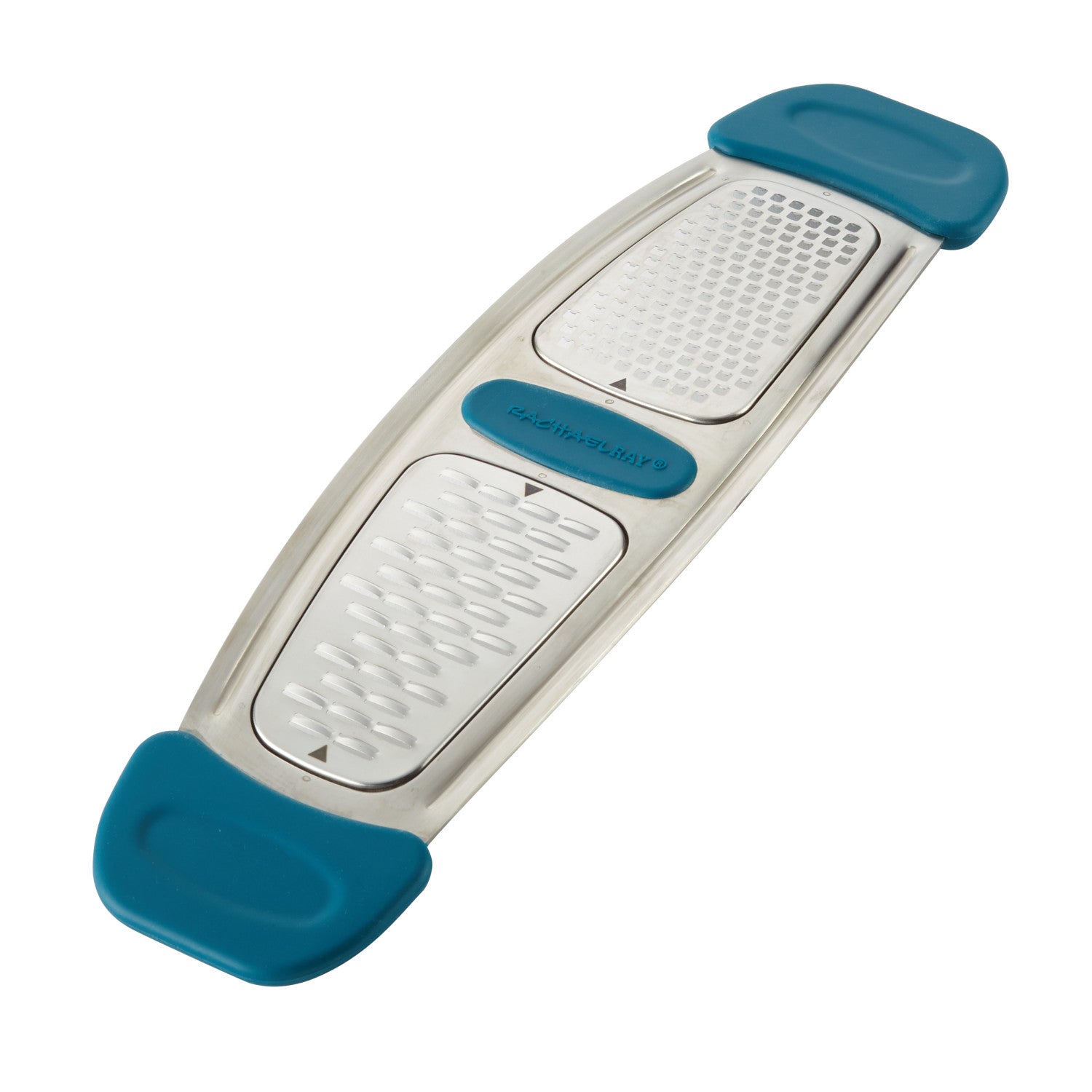 Rachael Ray Stainless Steel Multi-Grater with Silicone Handles, Marine Blue Online Hot Sale
