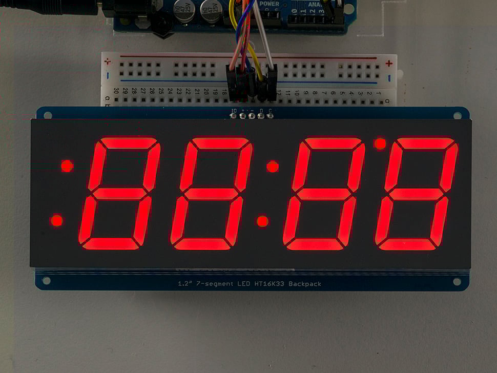 Adafruit 1.2″ 4-Digit 7-Segment Display w/I2C Backpack – Red Discount