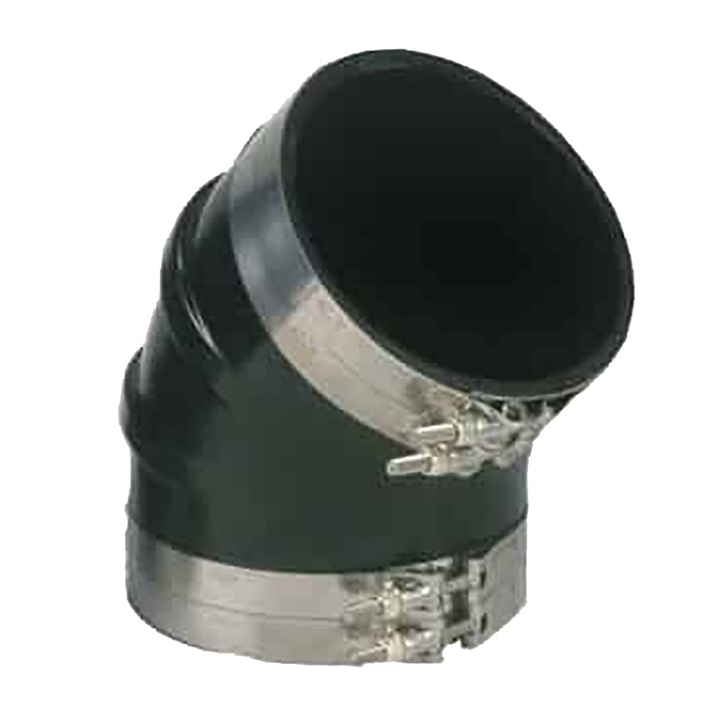 Trident Marine 4″ ID 45-Degree EPDM Black Rubber Molded Wet Exhaust Elbow w/4 T-Bolt Clamps [TRL-445-S/S] Online Sale