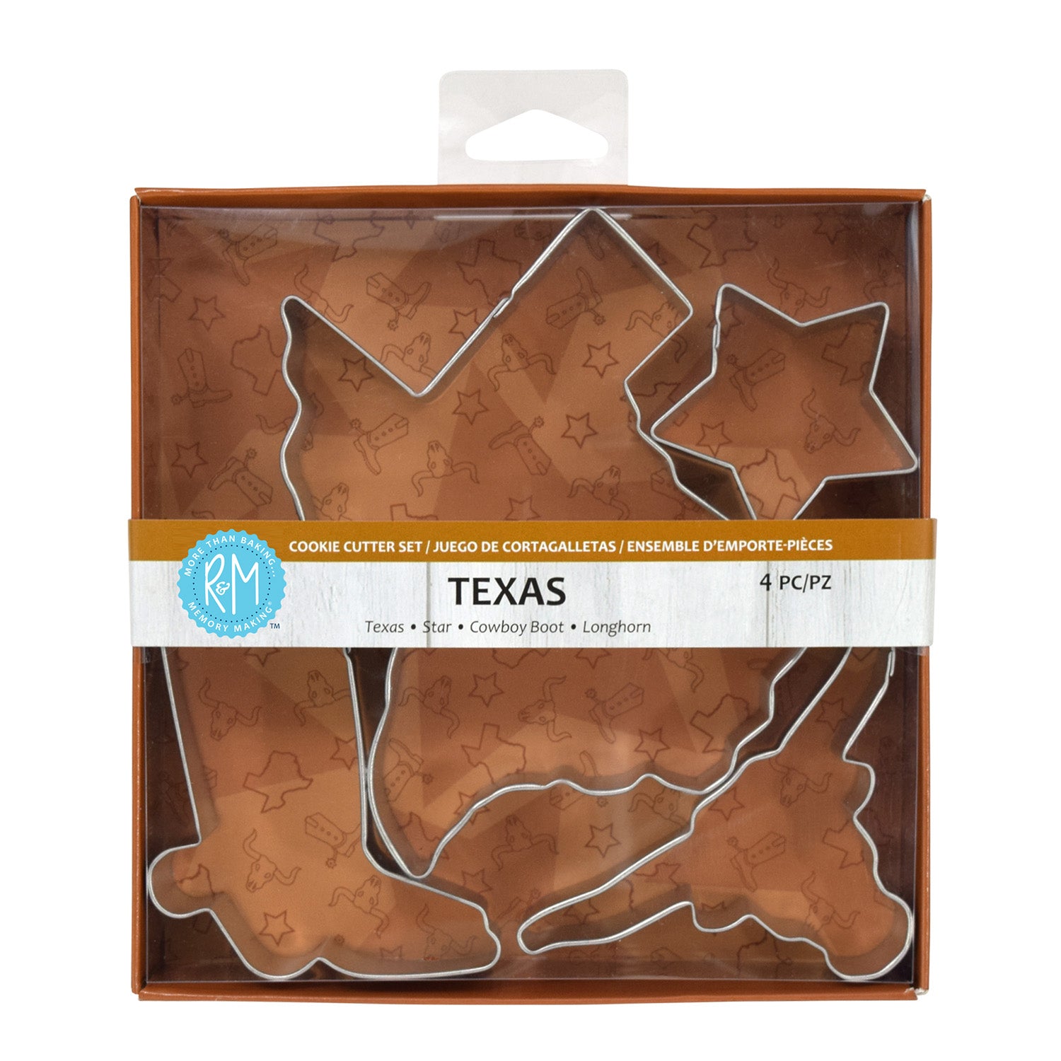 R&M International Texas State 4 Piece Cookie Cutter Set Online now