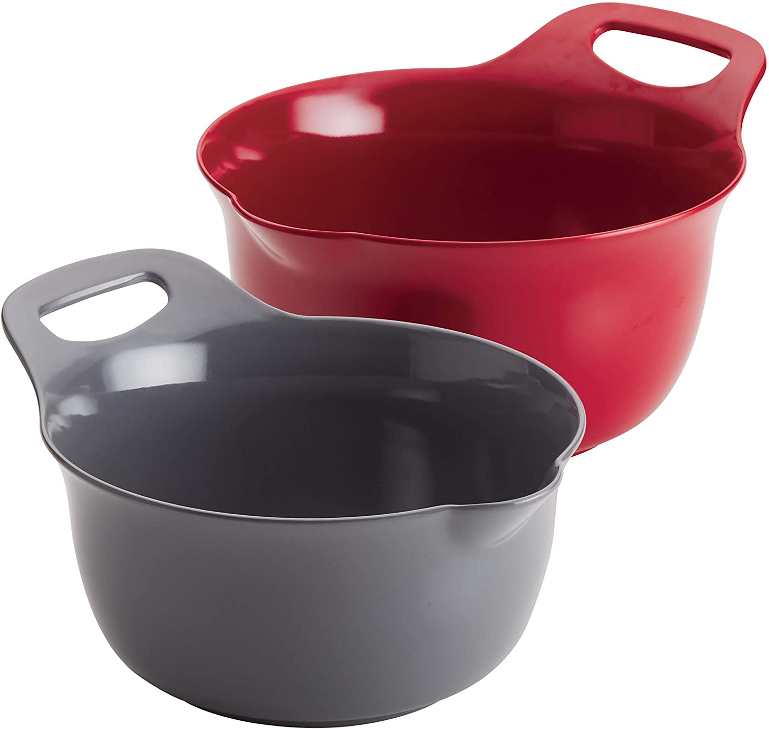 Rachael Ray Tools and Gadgets Nesting Mixing Bowl Set, 2-Piece, Red and Gray Discount