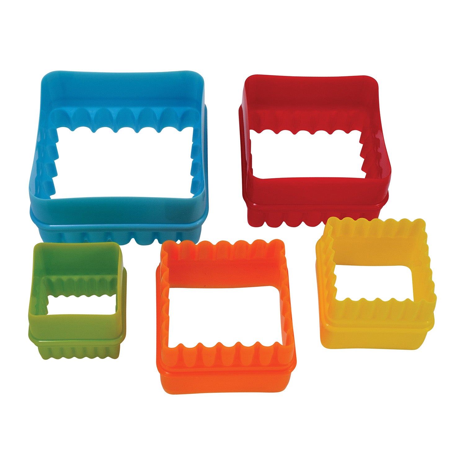 R&M International Square Cookie and Biscuit Cutters, Assorted Sizes, 5-Piece Set Online now
