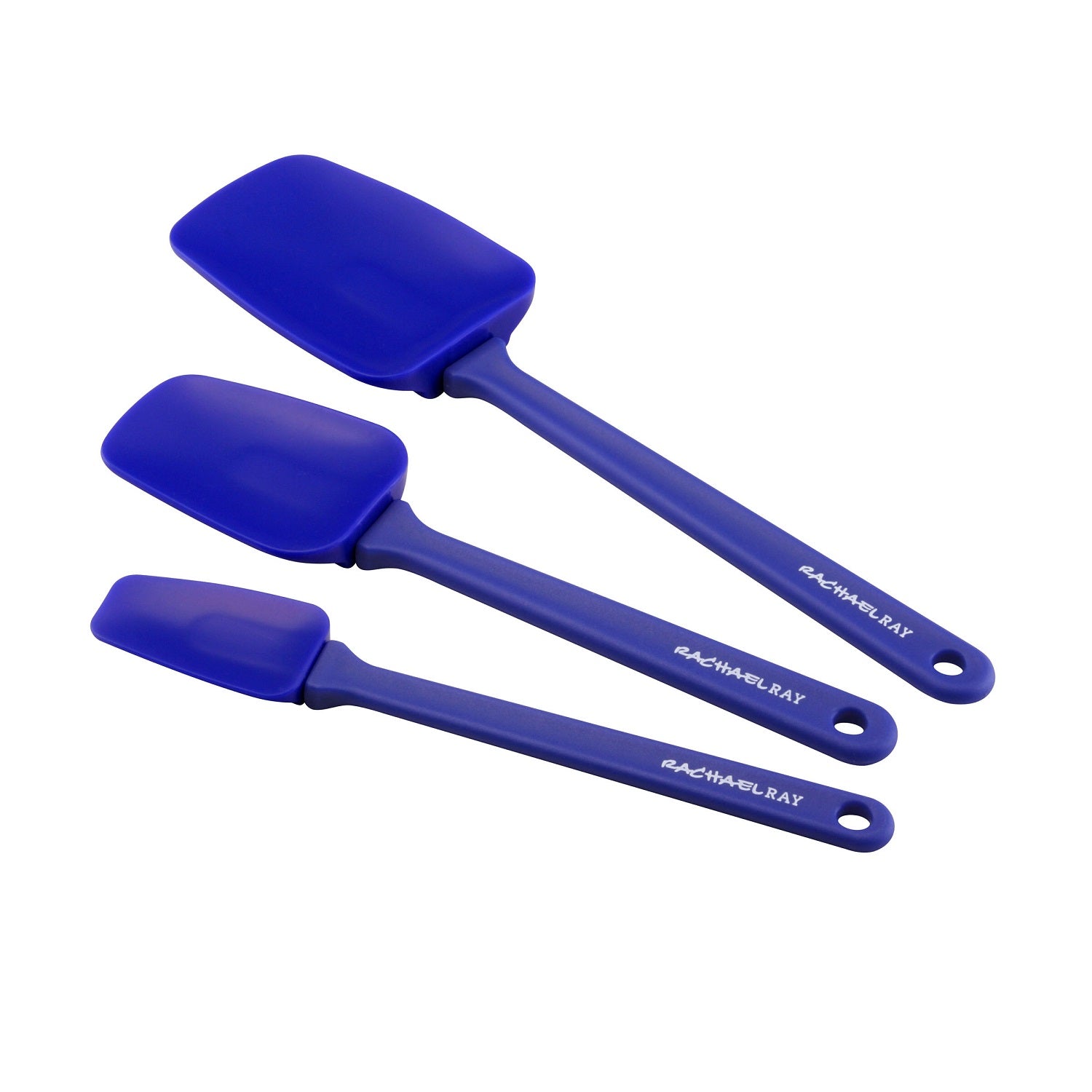 Rachael Ray 3 Piece Spoonula Set Blue Spatula Scraper Online