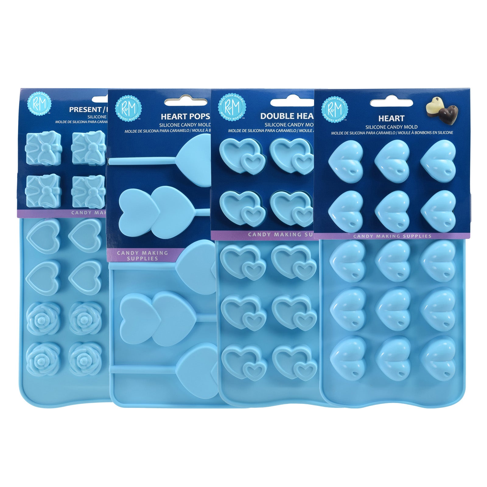 R&M International Silicone Candy Making Heart Molds, 4 Piece Set Online