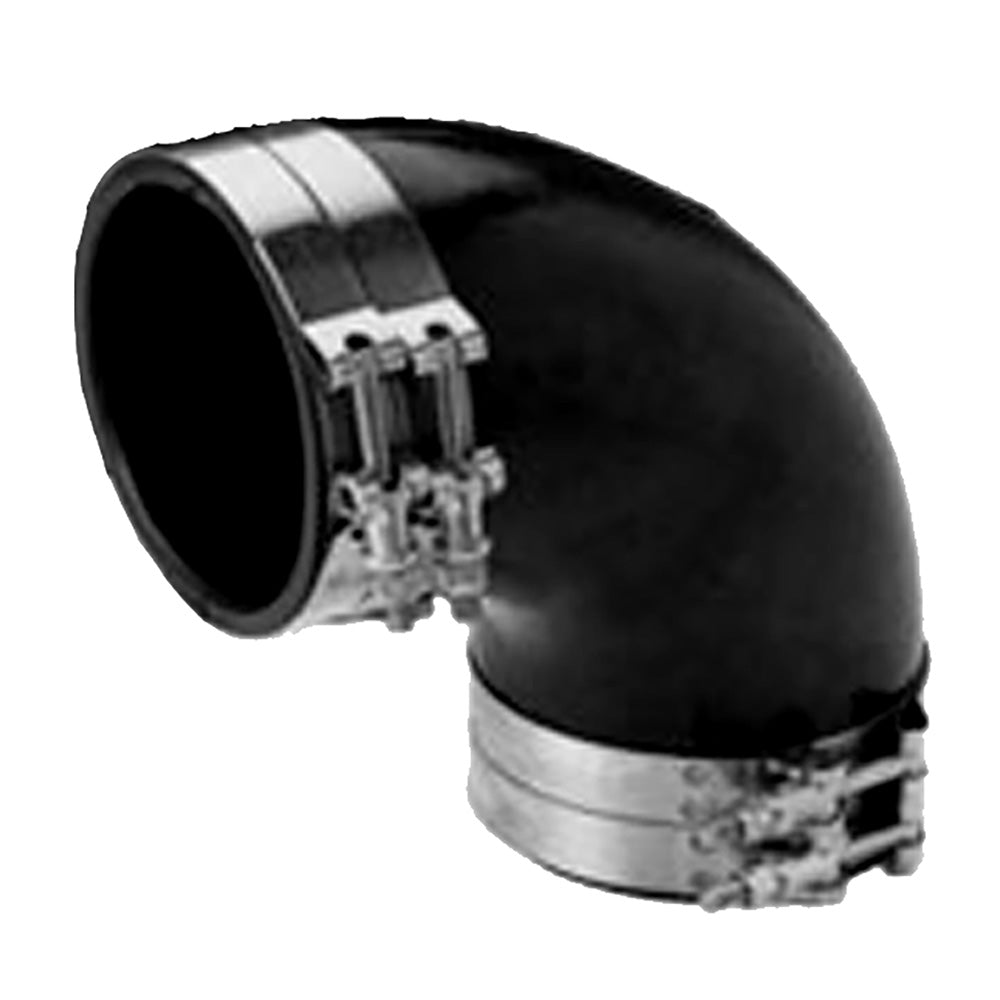 Trident Marine 6″ ID 90-Degree EPDM Black Rubber Molded Wet Exhaust Elbow w/4 T-Bolt Clamps [TRL-690-S/S] Fashion