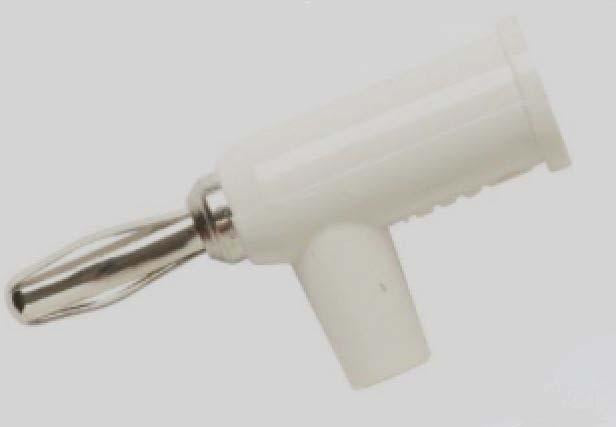Banana Plug Stack-Up With Safety Collar color White Online Hot Sale