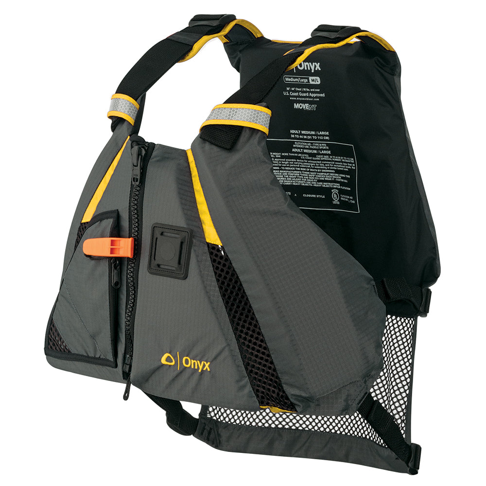 Onyx Movement Dynamic Paddle Sports Vest – Yellow/Grey – M/L [122200-300-040-18] Online Hot Sale