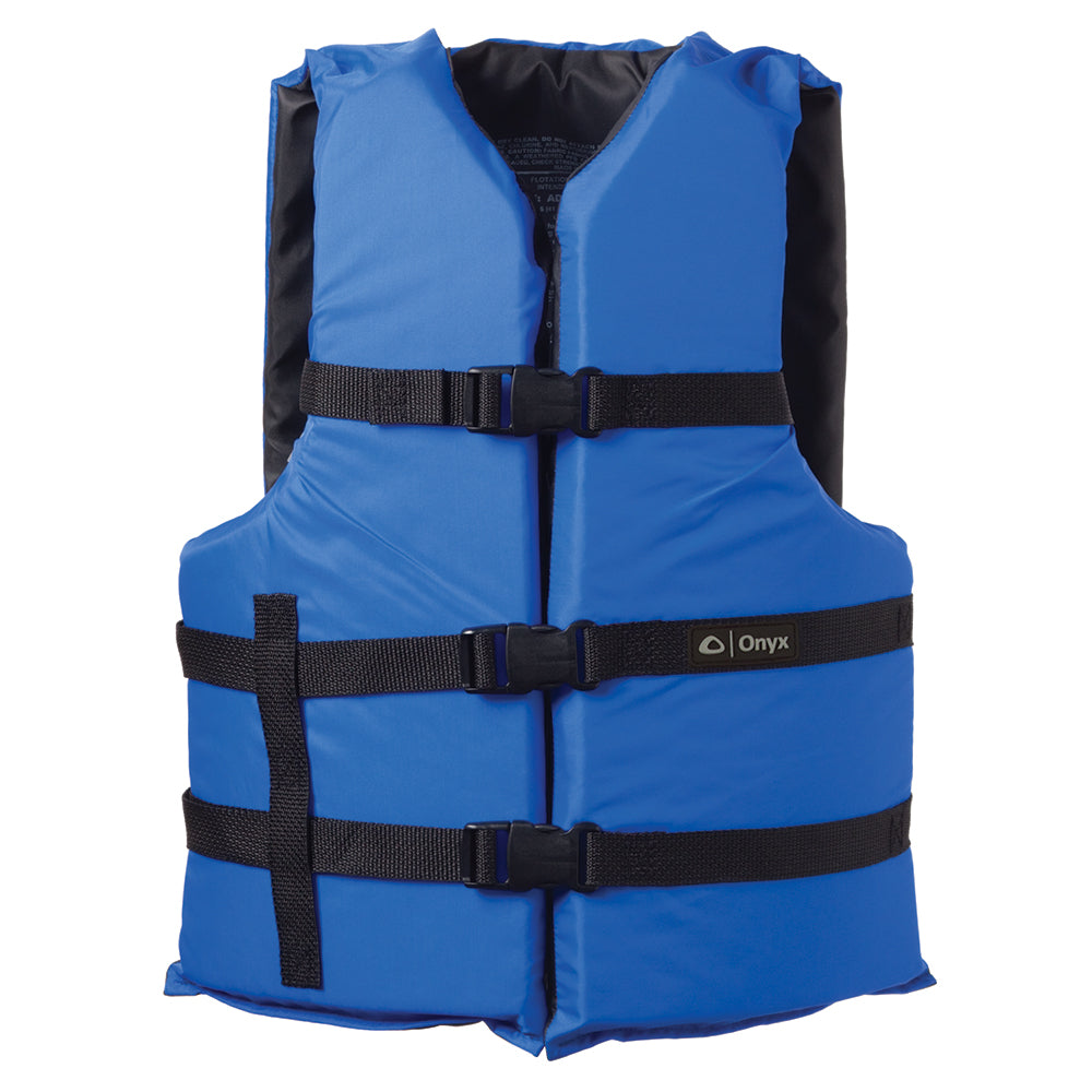 Onyx Nylon General Purpose Life Jacket – Adult Oversize – Blue [103000-500-005-12] Online Hot Sale