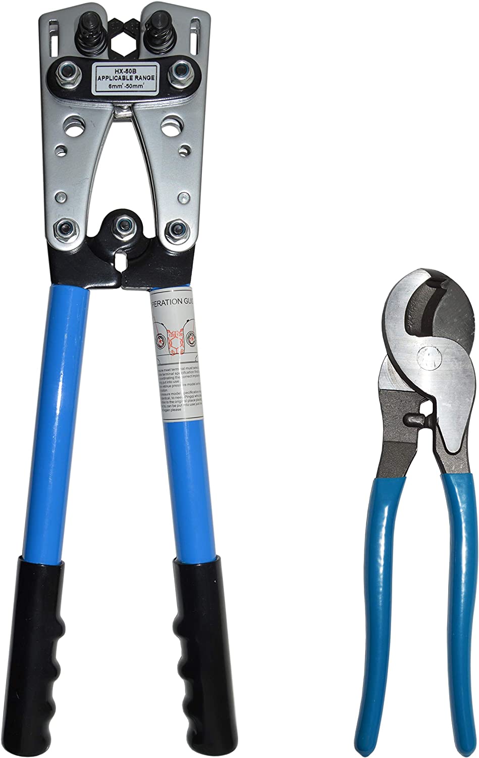 Battery Cable Lug Wire Crimper and Cable Cutter for 0, 1, 2, 4, 6, 8, 10 AWG – Professional Electrician Crimping Tool Kit Discount