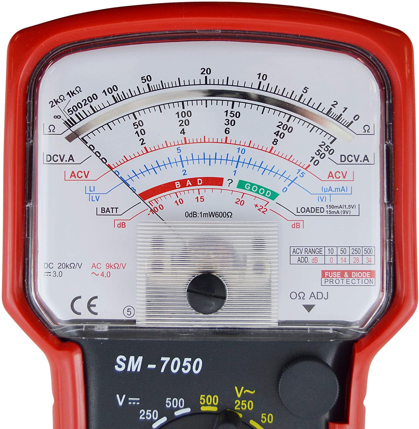Analog Multimeter, 20-range AC / DC General Purpose with 7 Functions Online Sale
