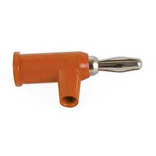Banana Plug Stack-Up With Safety Collar color Orange Online now