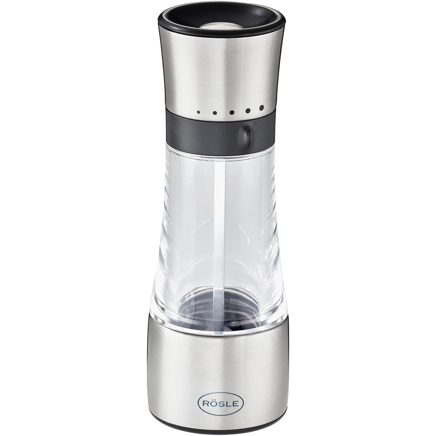 Rosle 7.1 Inch Stainless Steel and Acrylic Adjustable Spice Mill Online now