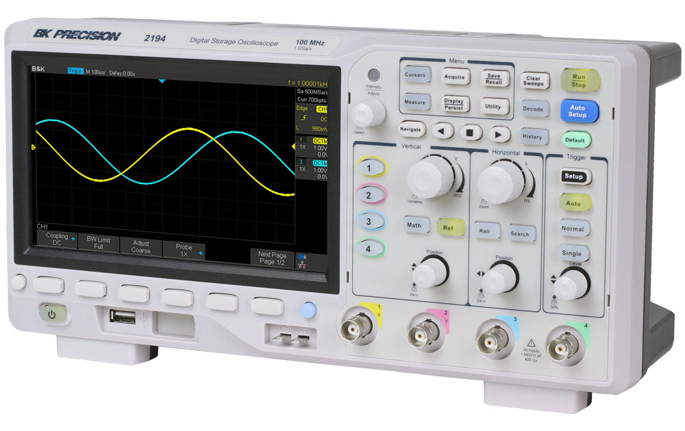 BK Precision 100 MHz 4Channel Digital Oscilloscope, Model 2194 Sale