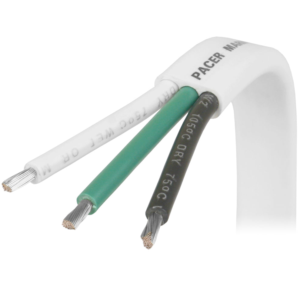 Pacer 16/3 AWG Triplex Cable – Black/Green/White – 100 [W16/3-100] Online